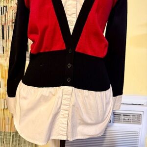 INC International Concepts Black Ribbed Knit